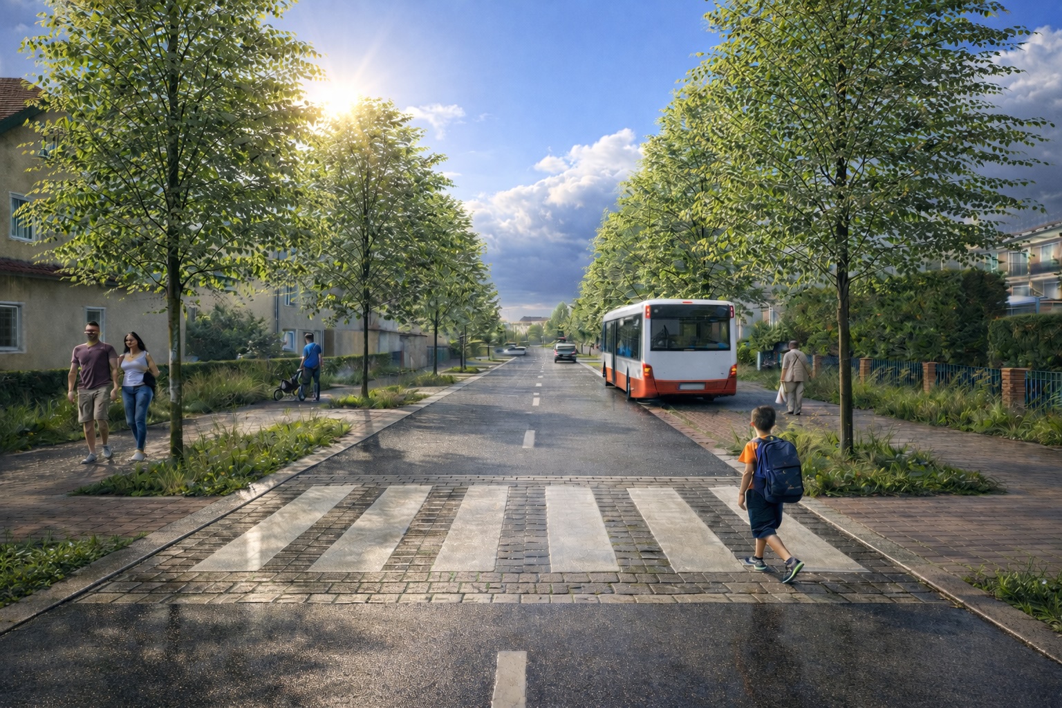 Müncherner Straße (KI-modifiziertes Foto)